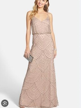 adrianna papell beaded long dress biscotti Amazon.com: Adrianna Papell Women's Beaded Long Gown, Biscotti, 4 : Clothing, Shoes & Jewelry
